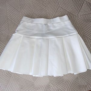 White tennis skirt